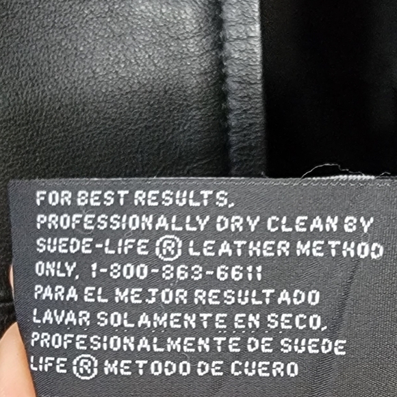 Black Worthington XL REAL leather coat - Picture 5 of 6